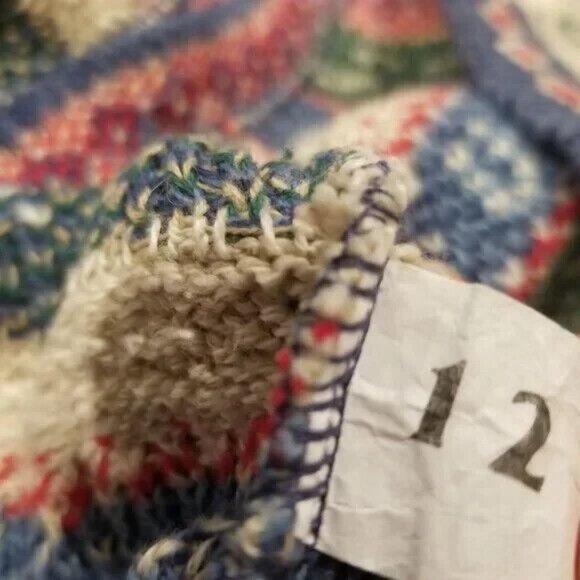 Vintage Bushwacker USA Womens Jacquard Knit Toggle Cardigan Sweater Size 12 - Picture 3 of 6